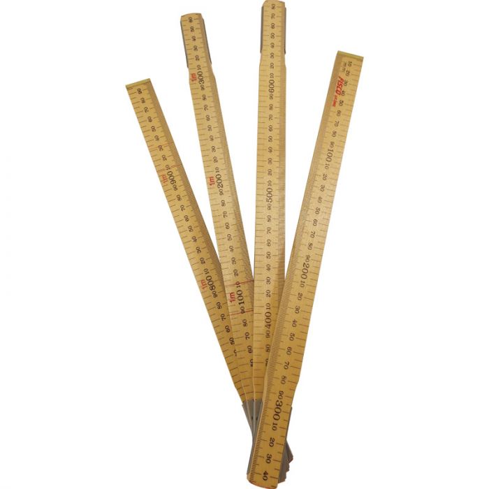 2m_wooden_folding_ruler METRIC FOLDING RULER, WOOD, 16MM X 2M - Image 1
